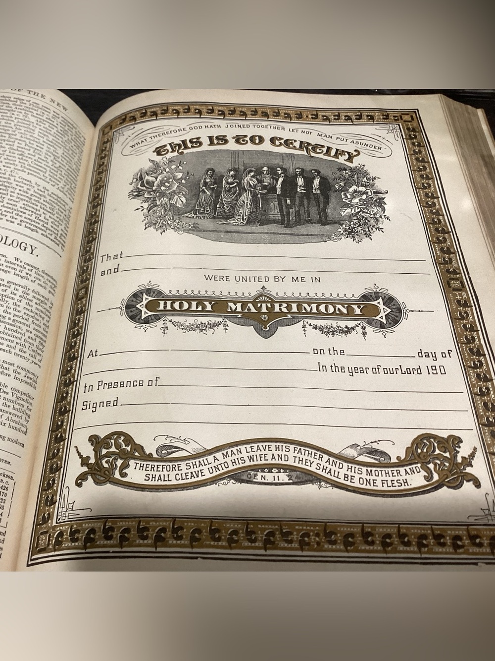 Antique 1903 Holy Family Bible, A.J. Holman & Co. Victorian Ornate - Picture 9 of 12